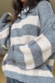 Big Softie Block Stripe Cobain Knit Steel